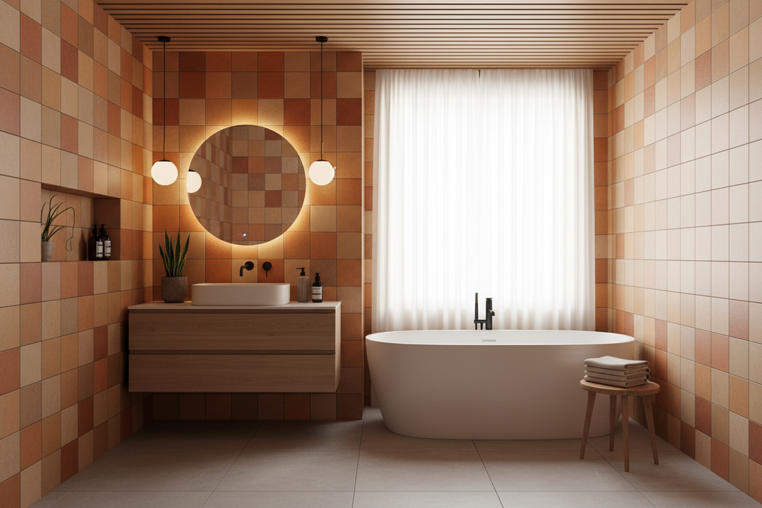 Skillnaden mellan kakel i varma och kalla toner?