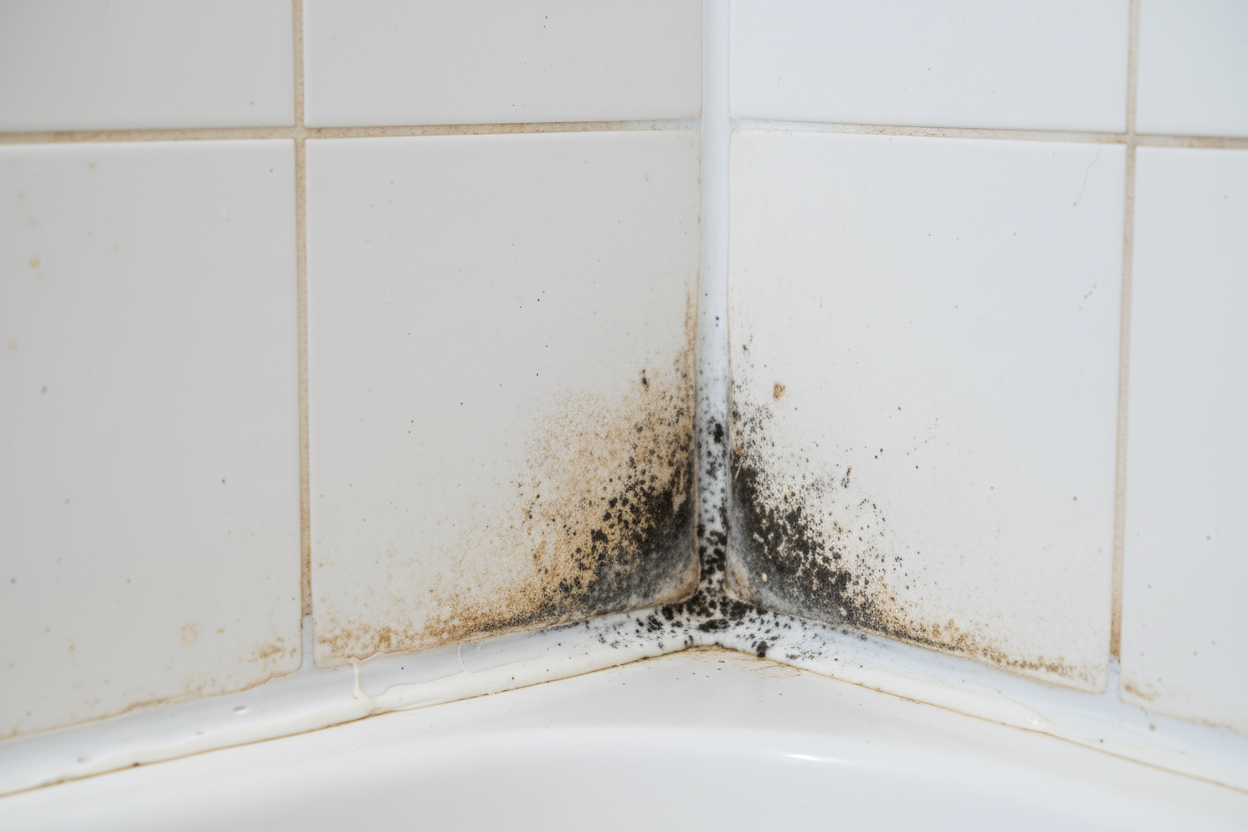 Missfärgade cementfogar och mögel i silikonfogar – vanliga problem i badrum