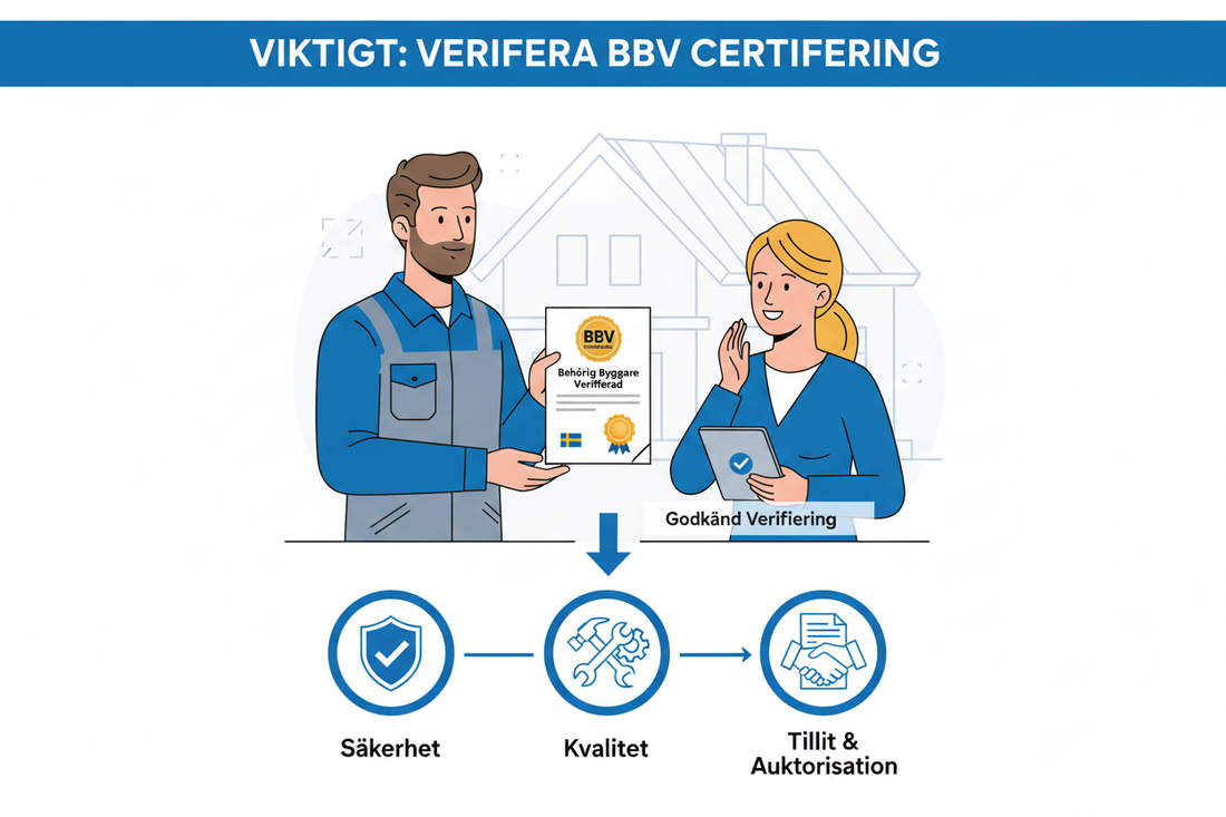 Varför ska du som kund kontrollera att hantverkaren har behörighet enligt BBV?